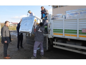 Çarşamba Belediyesinden Her Mahalleye Çöp Konteyneri