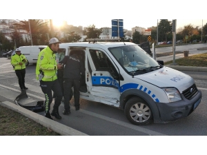 Samsun’da Polis Aracı Kaza Yaptı: 2 Polis Yaralı