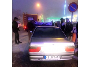 Kulu’da Otomobil Yangını