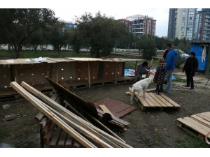 Kış Mevsiminde Sokak Hayvanlarının Yuvasız Bıraktılar