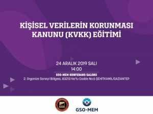 Gso’dan Üyelerine ’Kişisel Verilerin Korunması Kanunu’ Eğitimi