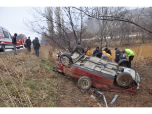 Yoğun Yağmur Kazaya Neden Oldu, 1 Yaralı
