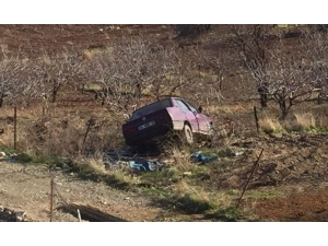 Siirt’te Freni Tutmayan Araç Fıstık Bahçesindeki Tellere Çarparak Durabildi