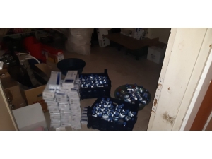 Adana’da Kaçak İçki Ve Sigara Operasyonu