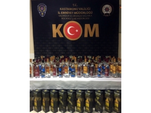 Kastamonu’da 89 Şişe Kaçak Alkol Yakalandı