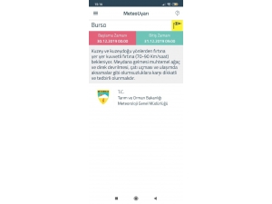 Meteoroloji’den Bursa İçin ’Sarı’ Kategoride Uyarı!