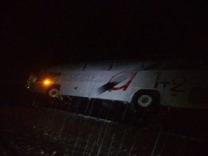 Konya’da Yolcu Otobüsü Devrildi: 9 Yaralı