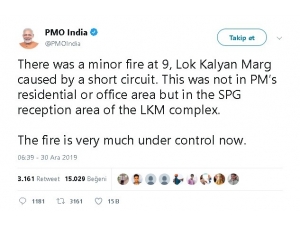 Hindistan Başbakanı Modi’nın Ofisinde Korkutan Yangın