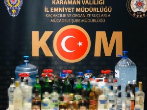 Karaman’da Kaçak Ve Sahte Alkol Ele Geçirildi