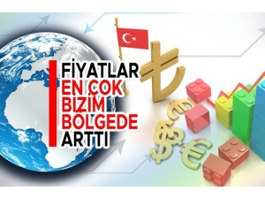 Türkiye’de, Geçen Sene Yıllık Bazda Fiyatların En Fazla Arttığı Bölge, Yüzde 13,65 İle "Erzurum, Erzincan, Bayburt" Oldu