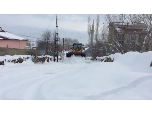 Karlıova’da Kar Kamyonlarla Taşınıyor