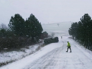 Tekirdağ’da Askeri Araç Devrildi
