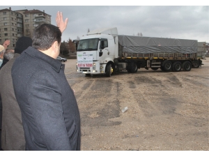 Elazığ’dan İdlib’e 2 Tır Un Yardımı