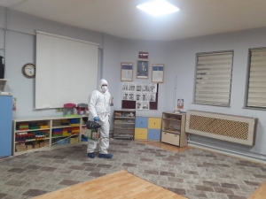 Hakkari’deki Anaokulunda Dezenfekte Yapıldı