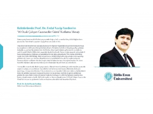 Rektör Yardım’dan ’10 Ocak Çalışan Gazeteciler Günü’ Mesajı