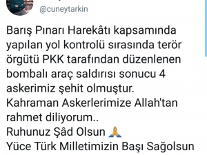 Eskişehirli Sanatçı Cüneyt Arkın Şehitlere Rahmet Diledi.