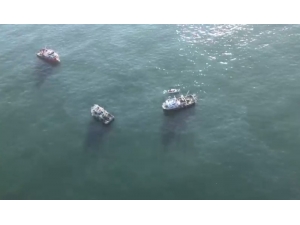 Kayıp 3 Kişiyi Arama Çalışmaları Havadan Görüntülendi