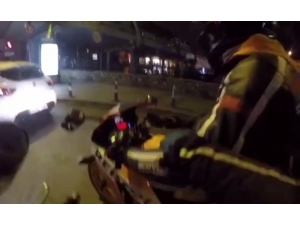 İstanbul’da Öfkeli Motosiklet Sürücülerinin Kavgaları Kamerada