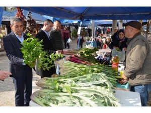Başkan Nedim Kaplan Alışverişini Çakırbeyli Pazarından Yaptı