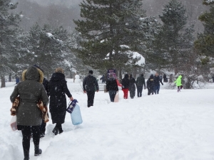 Karda Piknik İçin Domaniç Dağları’na Akın Ettiler