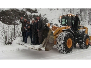 Artvin’de Macahel’e Ulaşım Kar Yağışı İle Birlikte Güçleşti