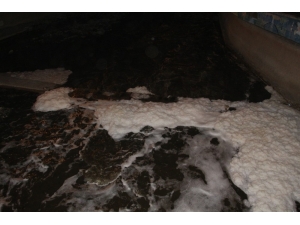 Oltu Çayı Köpürdü