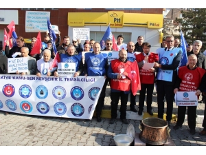 Nevşehir’de Kamu-sen Üyeleri Bordrolarını Yaktı