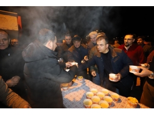 Başkandan Çorba İkramı