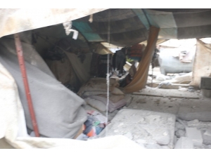 Azez’de Teröristlerin Saldırısı Sonrası Enkaz Görüntülendi