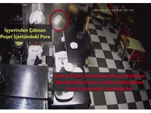 İş Yerinden Hırsızlık Güvenlik Kamerasında