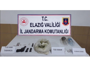 Elazığ’da,toz Esrarla Yakalanan Şüpheli Tutuklandı