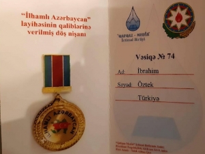 Prof. Dr. İbrahim Öztek, “İhamlı Azerbaycan” Nişanı İle Ödüllendirildi