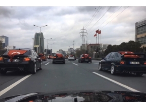 İstanbul’da Asker Uğurlama Konvoyunda “Drift” Terörü