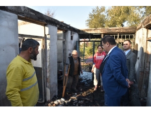 Yangın Mağduru Aileye Yardım Eli