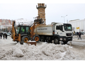 Kar Temizleme Çalışması Başladı