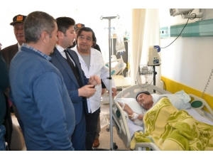 Bozyazı Kaymakamı Yalçın’dan Kore Gazisine Hastanede Ziyaret