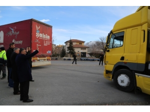 Develi’de İdlib İçin Yardım Tırları Yola Çıktı