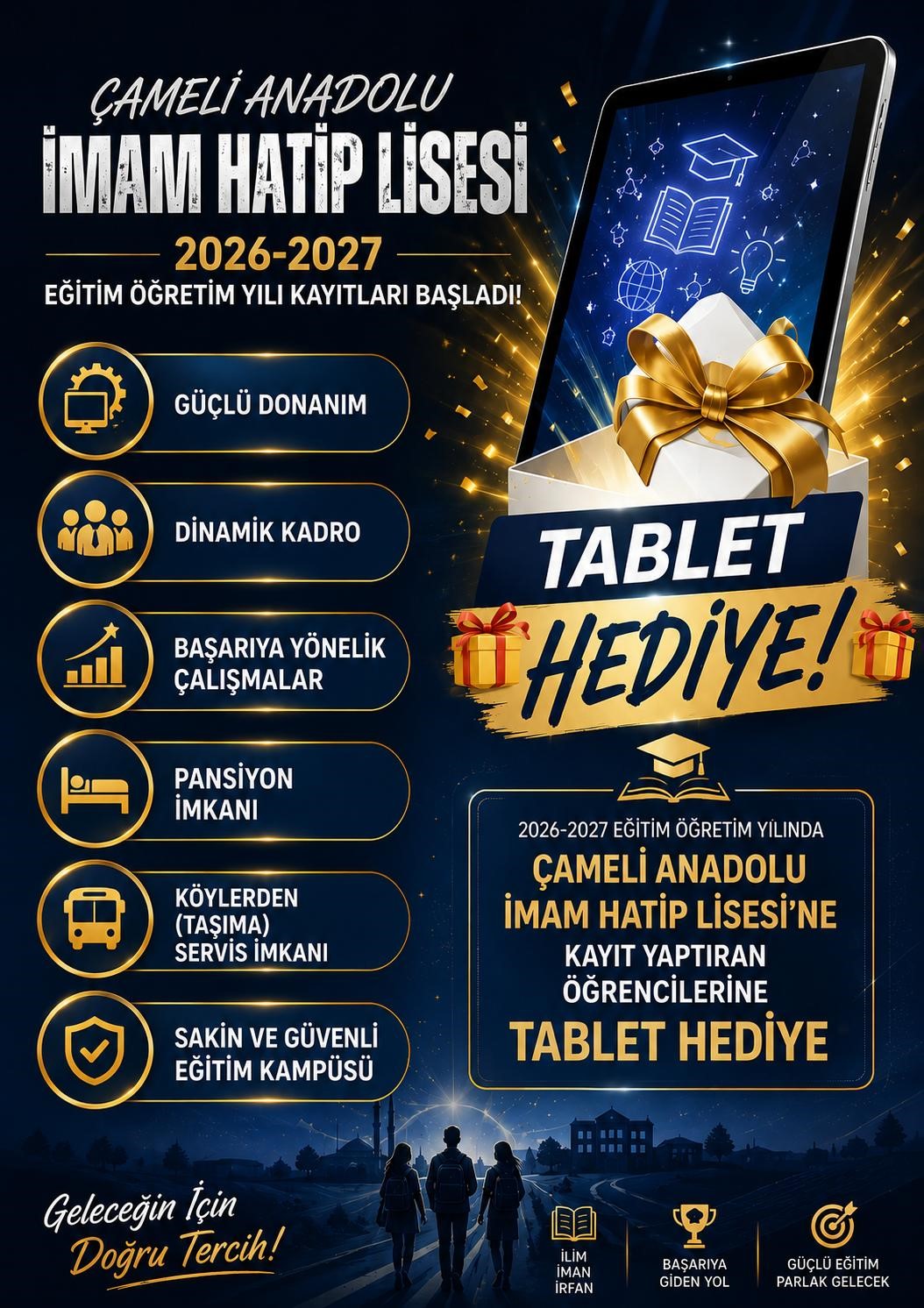 cameli-anadolu-imam-hatip-lisesi-kayit-yaptiran-ogrencilere-tablet-hediye-ediyor