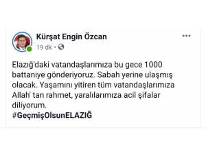 Nazilli’den Elazığ’a Yardım Eli