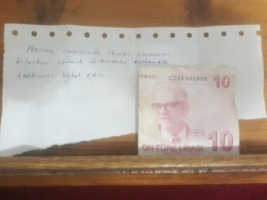 Namaz Kılarken Kullandığı Elektrikli Isıtıcının Parasını Bıraktı