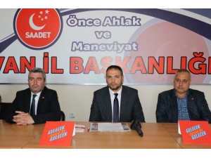 Sp Van İl Başkanı Özay İlhan: “Gün Birlik Ve Beraberlik Günüdür”