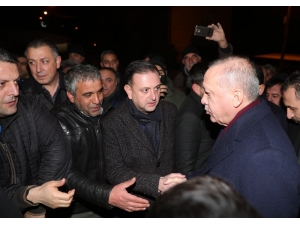 Cumhurbaşkanı Erdoğan, İnceleme Yaparken Bir Deprem Daha Oldu