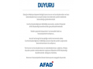 Karabük Valiliği’nden Elazığ İçin Yardım Duyurusu