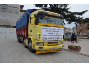 Tekirdağ’dan Elazığ’a İkinci Tır Yola Çıktı