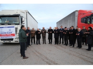 Kütahya’dan Elazığ Ve Malatya’ya Yardım Tırları Uğurlandı