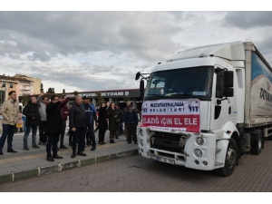 Mustafkemalpaşa’dan Elazığ’a Yardım Tırı Yola Çıktı