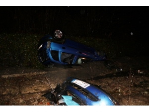 Zonguldak’ta Otomobil Takla Attı: 3 Yaralı