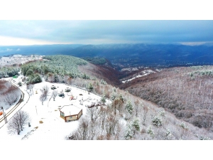 Bolu Dağı Kar Yağışı Sonrası Havadan Görüntülendi