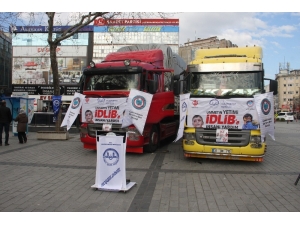 Gaziosmanpaşa’dan İdlib’e 5 Tır Dolusu Yardım Eli