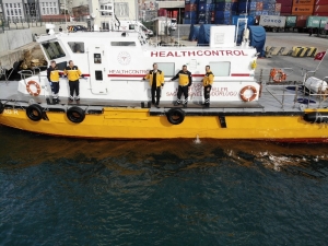 Ambarlı Limanı’nda Çin’den Gelen Gemiler Denetleniyor